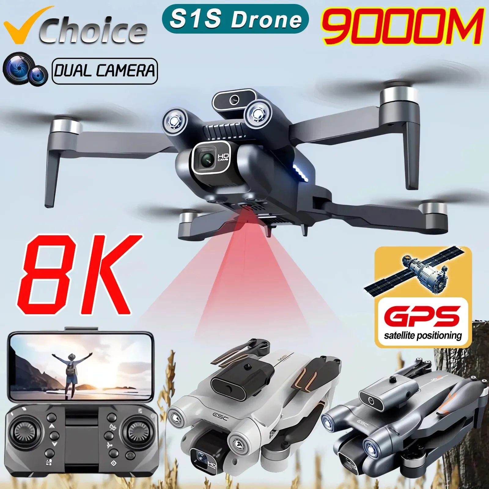 Drone Camera 4K - 전문 브러시리스 모터 드론 카메라, 장애물